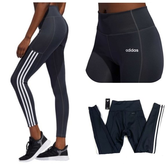NWT Adidas 3 Stripe High waist Pocket 7/8 Tights - Picture 12 of 14